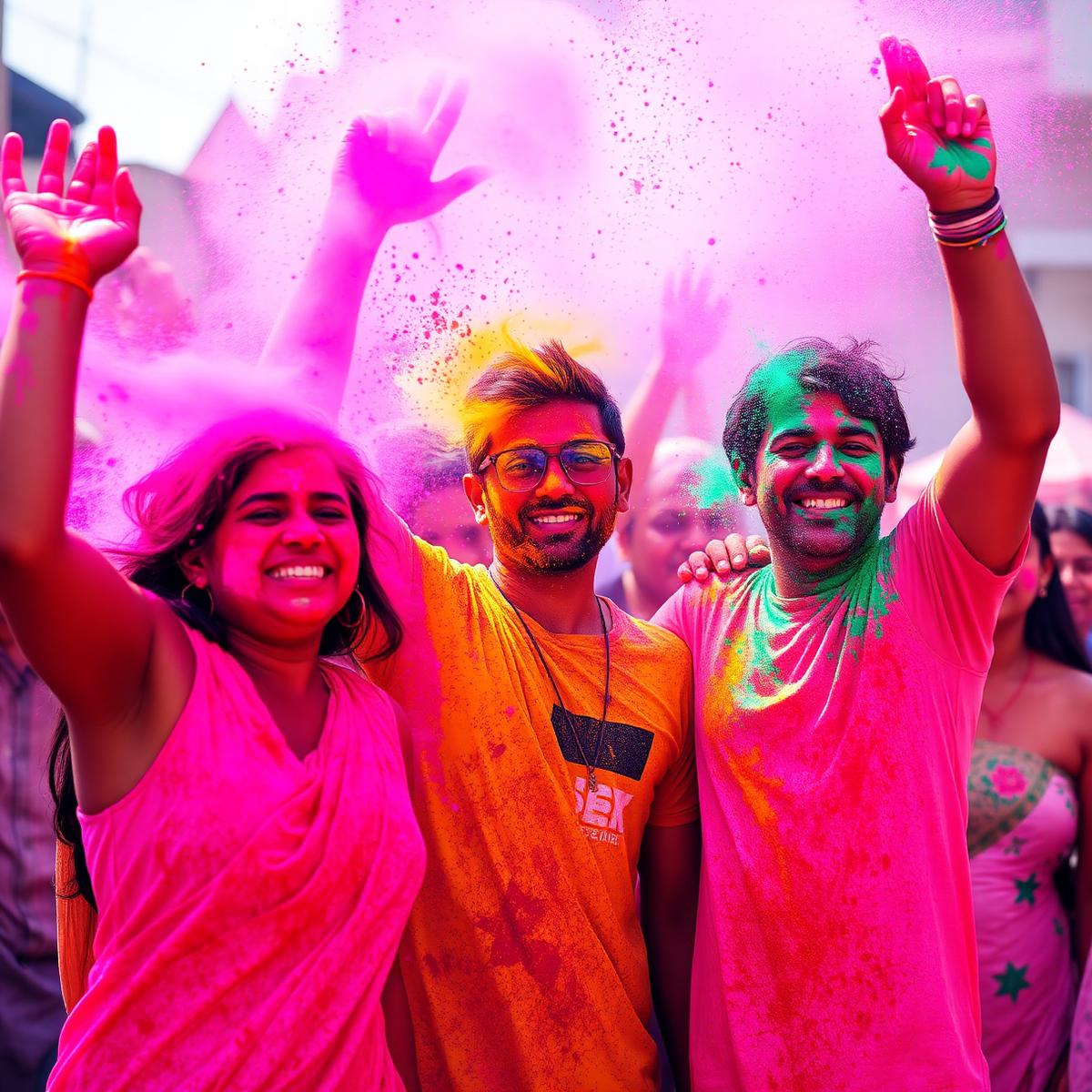 Holi in Mathura with a local family